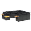 vidaXL Patio Sofa Set 11-Sitzer Black