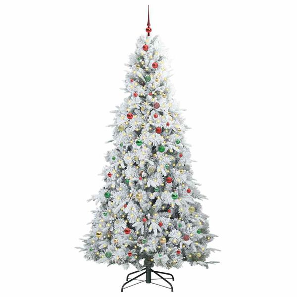 vidaXL Künstlicher klappbarer Weihnachtsbaum Grün 240 cm PE und PVC