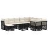 vidaXL Gartensofa-set 11 stk. Schwarz 55 x 55 x 37 cm Poly-Rattan