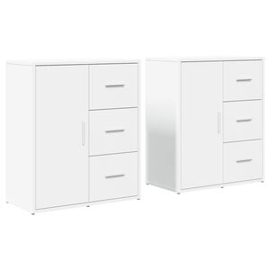vidaXL Sideboards 2 Stk. Wei&szlig; 60x31x70 cm Holzwerkstoff