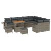 vidaXL Gartensofa-set 12 pcs Grau Poly-Rattan