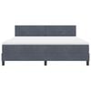 vidaXL Boxspringbett mit Matratze Dunkelgrau 180 x 200 cm Samt
