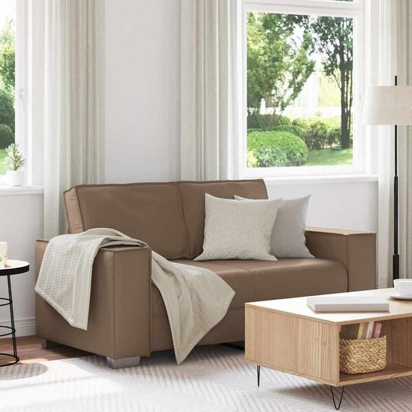 vidaXL Sofa 120cm Cappuccino Stoff