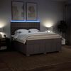 vidaXL Boxspringbett mit Matratze Taupe 180x200 cm Stoff