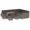 vidaXL Gartensofa-set 13 stk. Grau Poly-Rattan