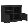 vidaXL Sideboard mit LED-Leuchten Schwarz 81x37x67 cm