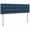 vidaXL Ottoman-Bett mit Matratze & LEDs Blau 140x200 cm Stoff