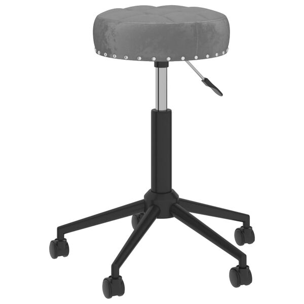 vidaXL Essst&uuml;hle 2 Stk. Drehbar Dunkelgrau Samt