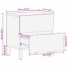 vidaXL Nachttisch Braun 40 x 33 x 46 cm Massivholz Mango