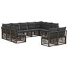 vidaXL Gartensofa-set 11 pcs Grau Poly-Rattan