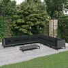 vidaXL 9-tlg. Garten-Lounge-Set mit Kissen Poly Rattan Dunkelgrau