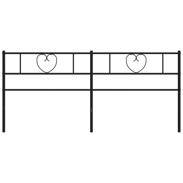 vidaXL Ersatz-Kopfteil Metall Schwarz 200 cm