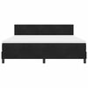 vidaXL LED Boxspringbett mit Matratze Schwarz 180 x 200 cm Samt