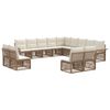 vidaXL Gartensofa-set 13 pcs Beige Poly-Rattan