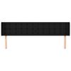 vidaXL Kopfteil mit Ohren Schwarz 163x16x78/88 cm Stoff