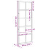 vidaXL Scheunentür Wachsbraun 80x208 cm Massivholz Kiefer