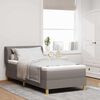 vidaXL Boxspringbett mit Matratze mit Kopfteil Taupe 90 x 200 cm Stoff