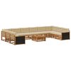 vidaXL Sofagarnituren 11 stk. Natur und Beige Massivholz Akazie