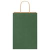 vidaXL Papiertragetaschen 250 Stk. mit Henkeln Grün 21x11x31 cm