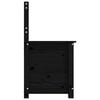 vidaXL Sitzbank Schwarz 80x41x77 cm Massivholz Kiefer