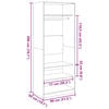 vidaXL Kleiderschrank Braun Eichen-Optik 80x50x200 cm Holzwerkstoff