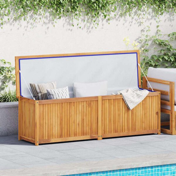 vidaXL Gartenbox 175x50x55 cm Massivholz Teak