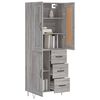 vidaXL Highboard Grau Sonoma 69,5x34x180 cm Holzwerkstoff