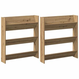 vidaXL Schuhschrank 2 pcs Artisan-Eiche 85 x 18 x 90 cm Holzwerkstoff