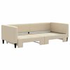 vidaXL Tagesbett Ausziehbar Creme 90x200 cm Stoff