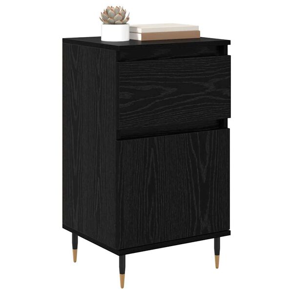 vidaXL Sideboard mit Schubladen Schwarz Eichen-Optik 40 x 35 x 70 cm