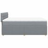 vidaXL Boxspringbett mit Matratze Hellgrau 160x200 cm Stoff