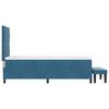 vidaXL Boxspringbett mit Matratze Dunkelblau 80 x 200 cm Samt