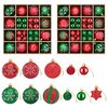 vidaXL Weihnachtskugelset 88 stk. Gr&uuml;n und Rot &Oslash; 6 cm Kunststoff