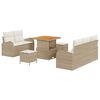 vidaXL Garten-Sofa-Set 8 stk. 7-Sitzanzahl Beige und Creme