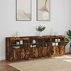 vidaXL Sideboard mit LED-Leuchten R&auml;uchereiche 202x37x67 cm