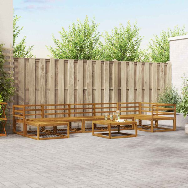 vidaXL Outdoor-Sofagarnitur 8 pcs Natur Massivholz Akazie