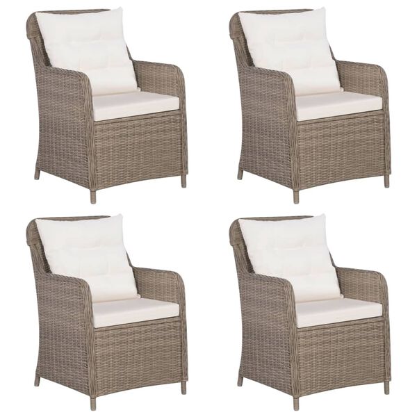 vidaXL 5-tlg. Garten-Essgruppe Braun