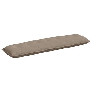 vidaXL R&uuml;ckenkissen Taupe 200 x 50 cm Mikrofaserstoff
