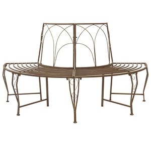 vidaXL Baumbank 4 -Sitzer 160 x 80 x 89 cm steel Antikbraun