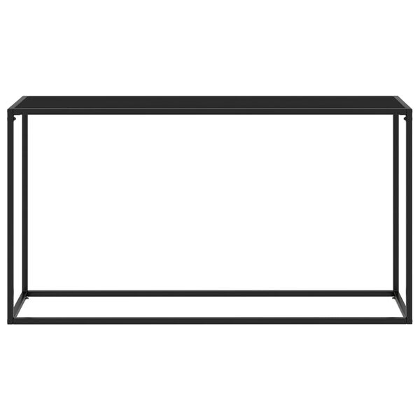 vidaXL Konsolentisch Schwarz 140x35x75 cm Hartglas