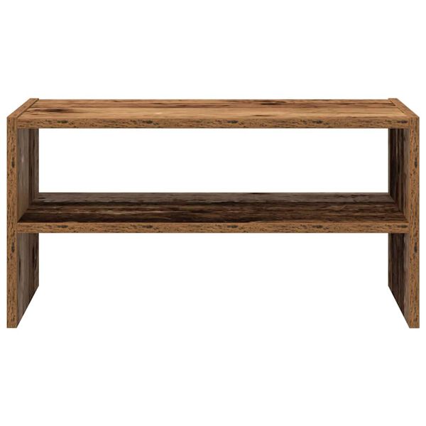 vidaXL Schuhregal Stapelbar Altholz-Optik 60x30x30,5 cm