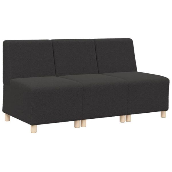 vidaXL Modulares Armfreies Sofa 3 pcs Dunkelgrau 55 x 74 x 82 cm