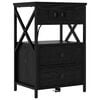 vidaXL Nachttisch Schwarz Eichen-Optik 40 x 31 x 60 cm Holzwerkstoff