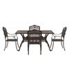 vidaXL Garten Essgruppe 5 pcs Bronze Aluminium