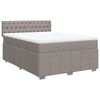 vidaXL Boxspringbett mit Matratze Taupe 140x190 cm Stoff