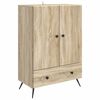 vidaXL Sideboard Sonoma-Eiche 66 x 34,5 x 95 cm Holzwerkstoff