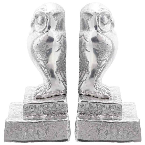 vidaXL Buchstützen 2 pcs Silber 12 x 9 x 19 cm Aluminium
