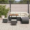 vidaXL Gartensofa-set mit Kissen 8 pcs Schwarz und Creme Poly-Rattan