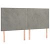 vidaXL Kopfteil Hellgrau 180x5x118/128 cm Samt