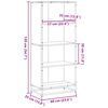 vidaXL B&uuml;cherregal Grau Sonoma 60x35x139 cm Holzwerkstoff